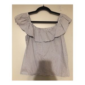 Blue and blue striped shirt